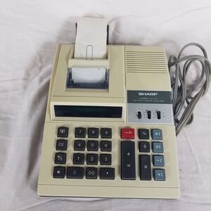 Sharp Printing Calculator Compet QS-1183 Beige Excellent Vntg VFD‎ Japan tested